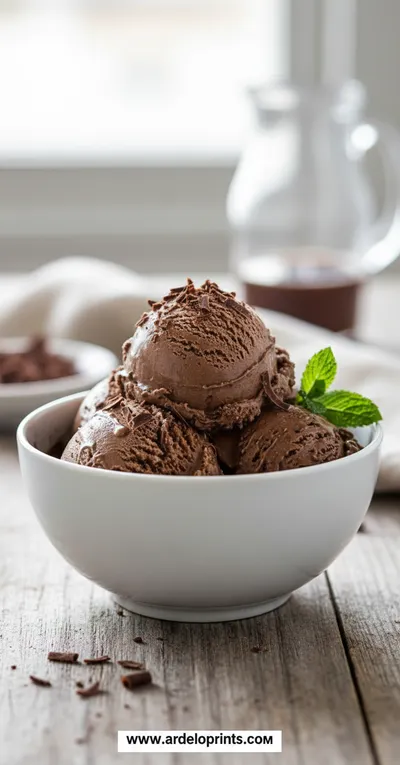 Creamy Chocolate Cottage Cheese Ice Cream - ready to serve