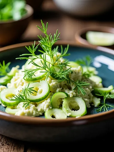 Creamy Cucumber Salad Recipe - ready to serve