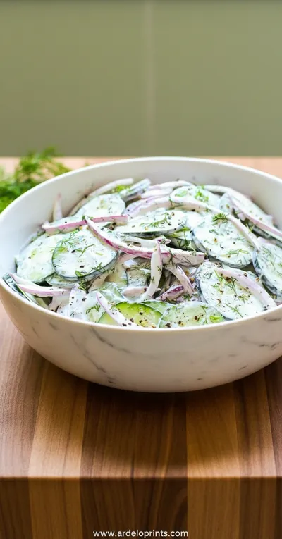 Creamy Cucumber Salad – Fresh & Crunchy
