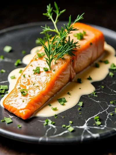 Creamy Garlic Salmon - cooking process