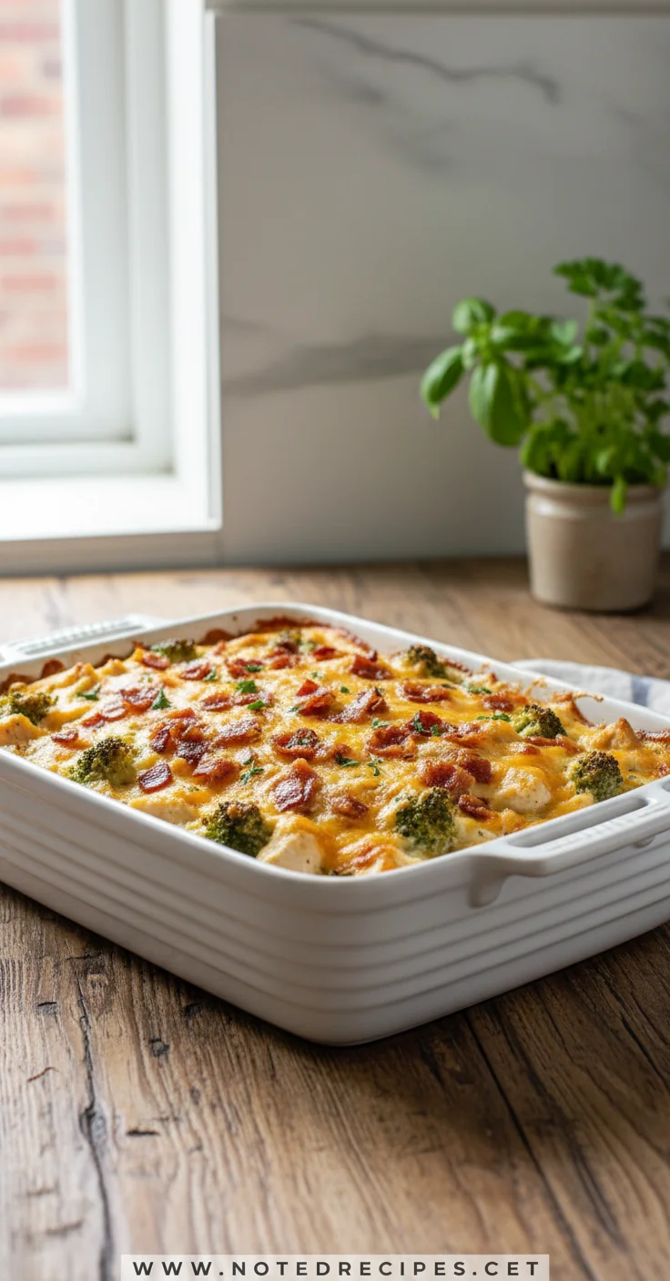 Creamy Low Carb Chicken Casserole - feature image