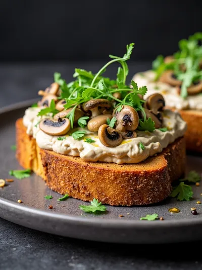 Creamy Mushroom Toast - ready to serve