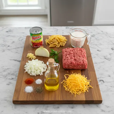 Creamy Rotel Pasta With Ground Beef - cooking process