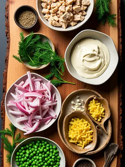 Creamy Tuna Pasta Salad – Easy Lunch Recipe - ingredients preparation