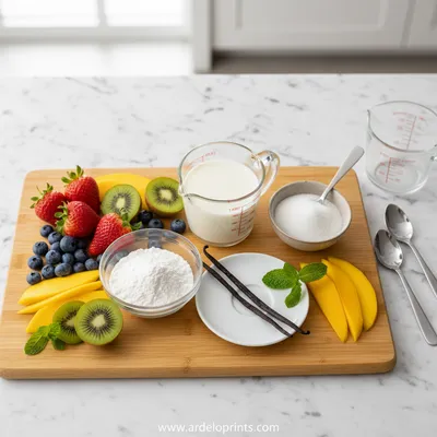 Creamy Vanilla Pudding Fruit Salad - cooking process