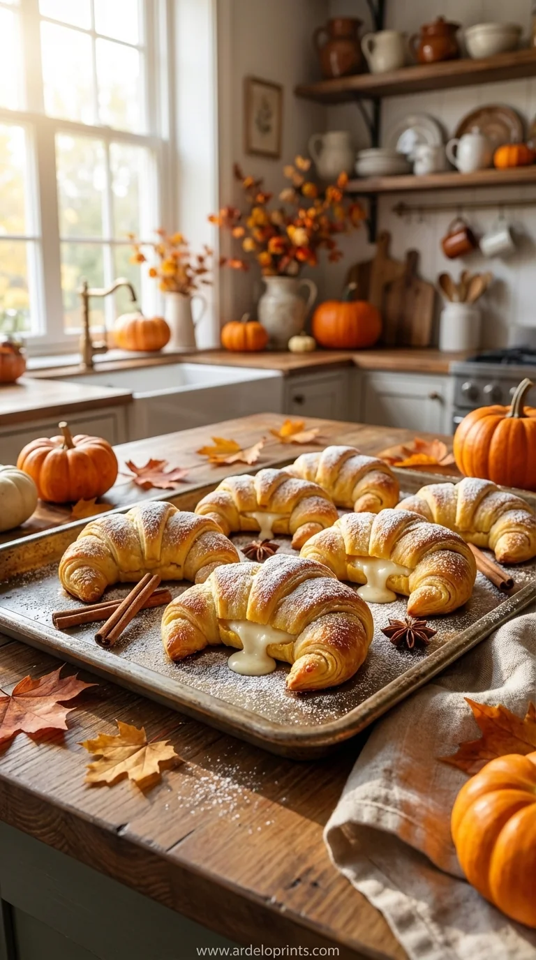Crescent Pumpkins: Cream Cheese & Pumpkin Filling