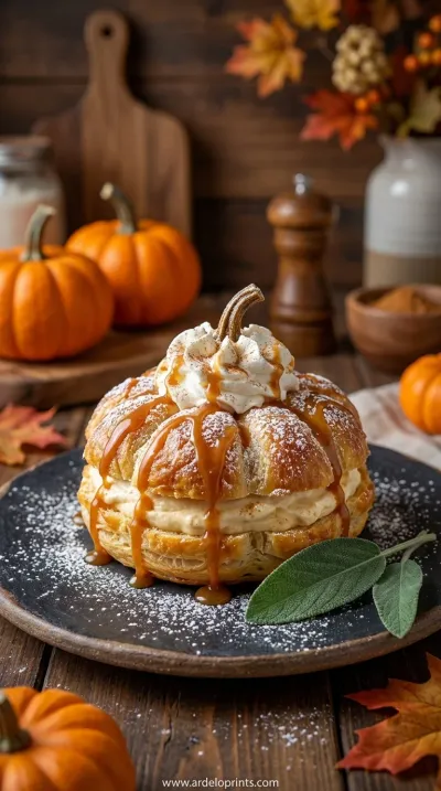 Crescent Pumpkins: Cream Cheese & Pumpkin Filling - ready to serve