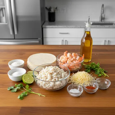 Crispy Crab and Shrimp Queso Taquitos - cooking process