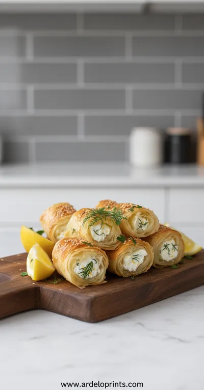 Crispy Feta Rolls – Oven Baked Snack
