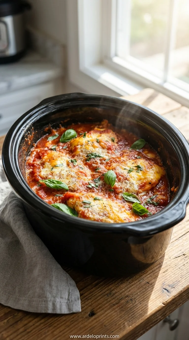 Crockpot Chicken Parmesan Recipe - feature image