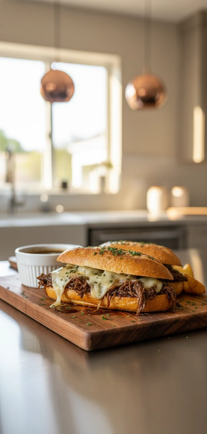 Crockpot French Dip Sandwiches – Easy Slow Cooker Recipe - feature image