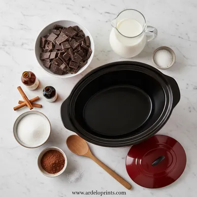 Crockpot Hot Chocolate Recipe - cooking process