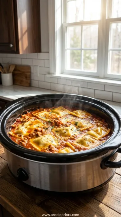 Crockpot Ravioli Lasagna: Easy Dinner Recipe
