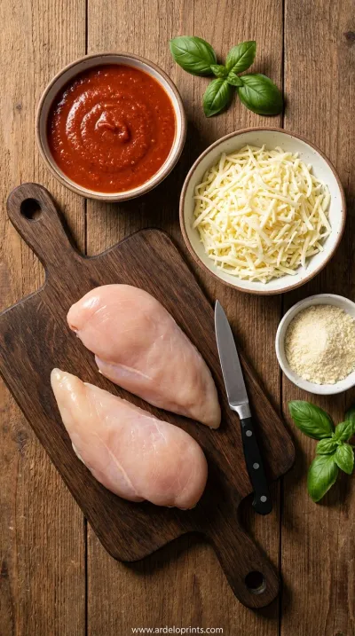 Crockpot Chicken Parmesan Recipe - ingredients preparation