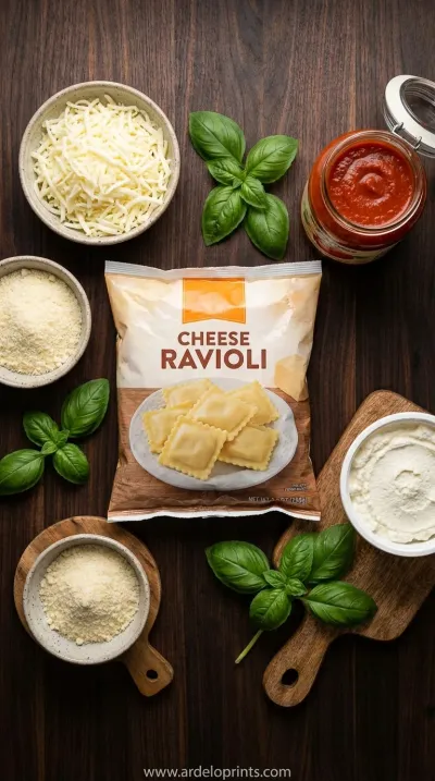 Crockpot Ravioli Lasagna: Easy Dinner Recipe - ingredients preparation