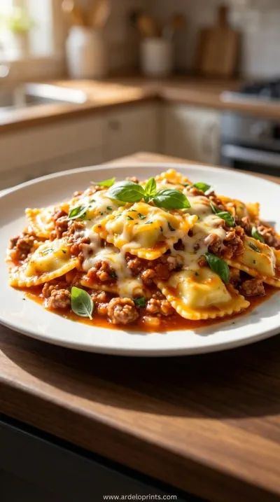 Crockpot Ravioli Lasagna: Easy Dinner Recipe - ready to serve