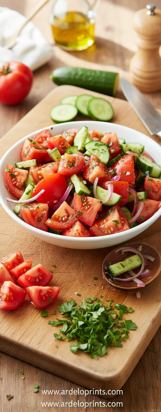 Cucumber and Tomato Salad - Fresh & Easy - feature image
