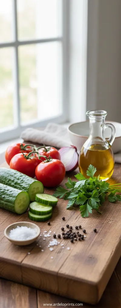Cucumber and Tomato Salad - Fresh & Easy - cooking process