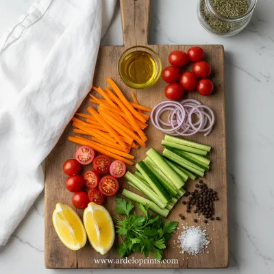 Cucumber Carrot Salad Fresh Crunchy Veggie Mix - cooking process