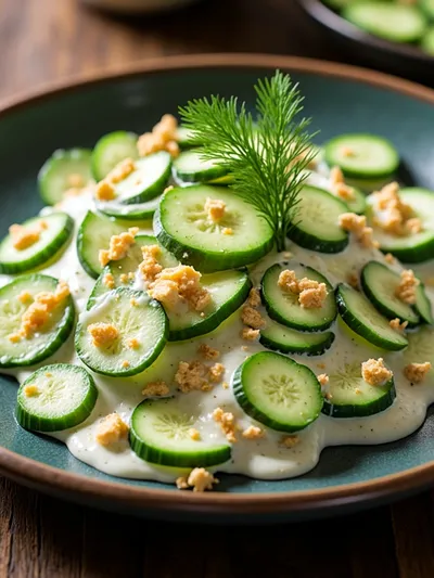 Cucumber Ranch Crack Salad - ready to serve
