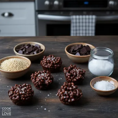 Dark Chocolate Quinoa Bites: Healthy Snack - ingredients preparation
