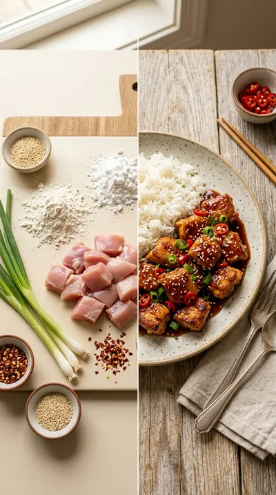 Homemade General Tso's Chicken - ready to serve