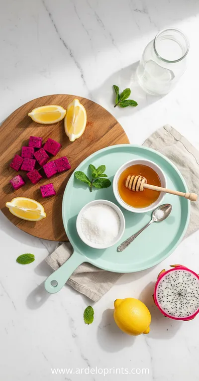 Dragonfruit Lemonade - cooking process