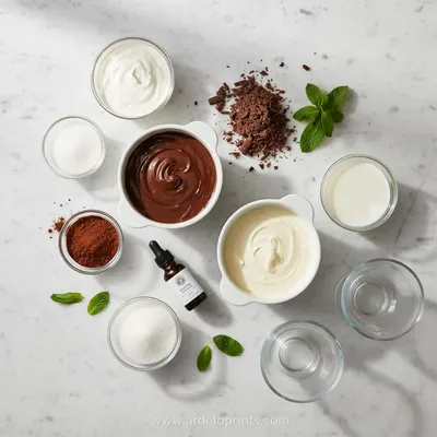 Duo of Chocolate Ice Cream Glasses - cooking process