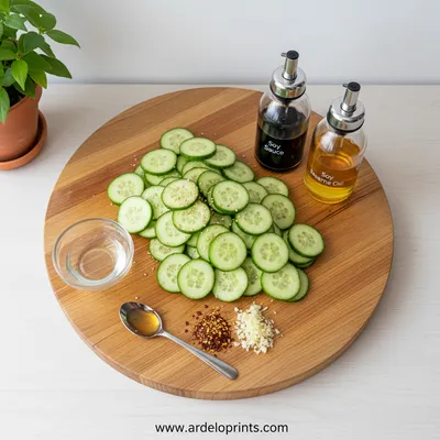 Easy Asian Cucumber Salad - cooking process