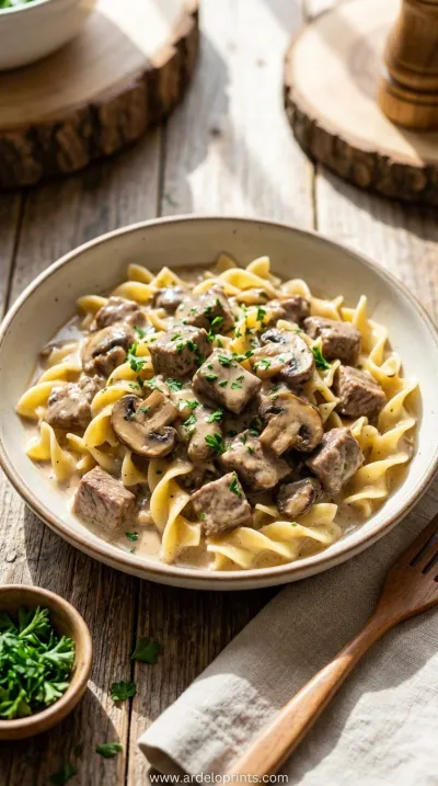 Easy Crock Pot Beef Stroganoff Recipe - ready to serve