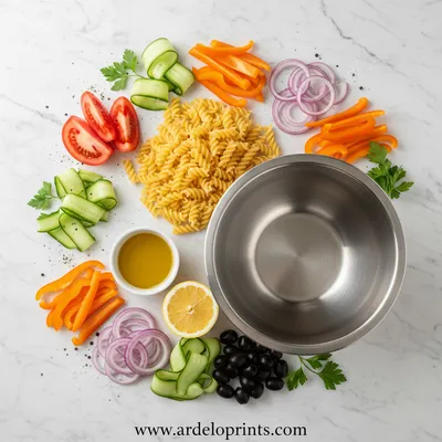 Ensalada De Fideos - cooking process