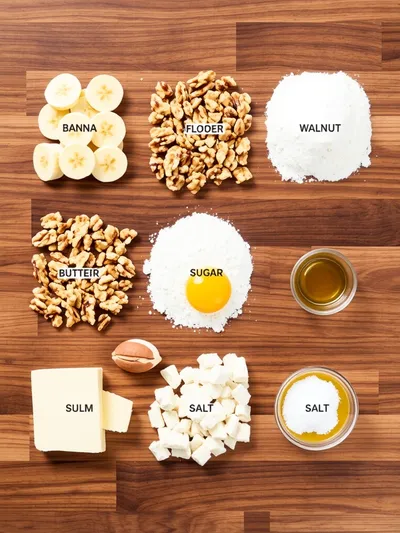 Extreme Banana Nut Bread - ingredients preparation