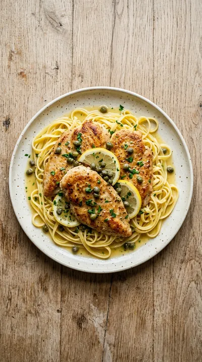 Lemon Butter Chicken Piccata - cooking process