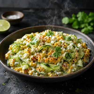 Street Corn Creamy Cucumber Salad
