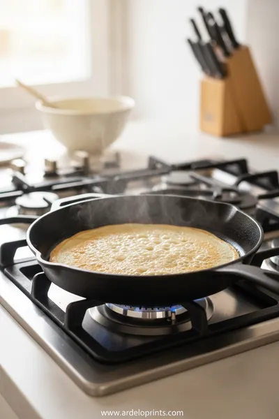 Fluffy American Pancakes Recipe - cooking process