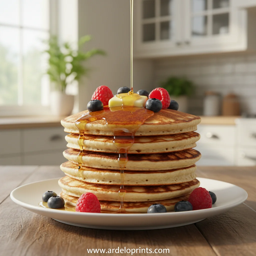 Fluffy American Pancakes Recipe - feature image