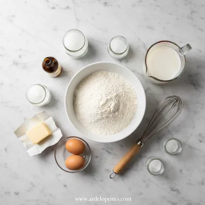 Fluffy Pancakes Recipe From Scratch - ingredients preparation