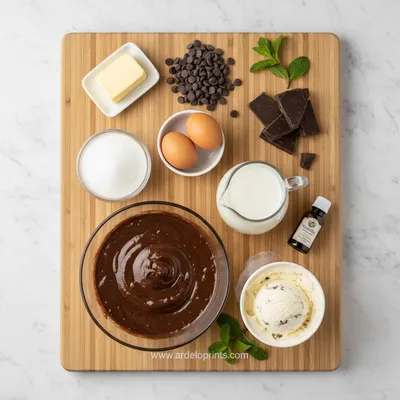 Frozen Brownie Ice Cream Cake - cooking process