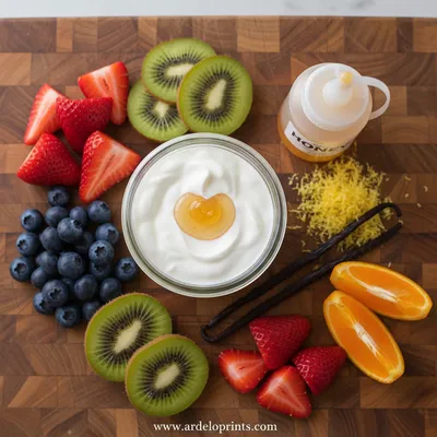 Easy Healthy Fruit Dip - cooking process