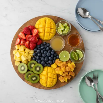 Fruit Salad with Honey Lime Dressing - cooking process