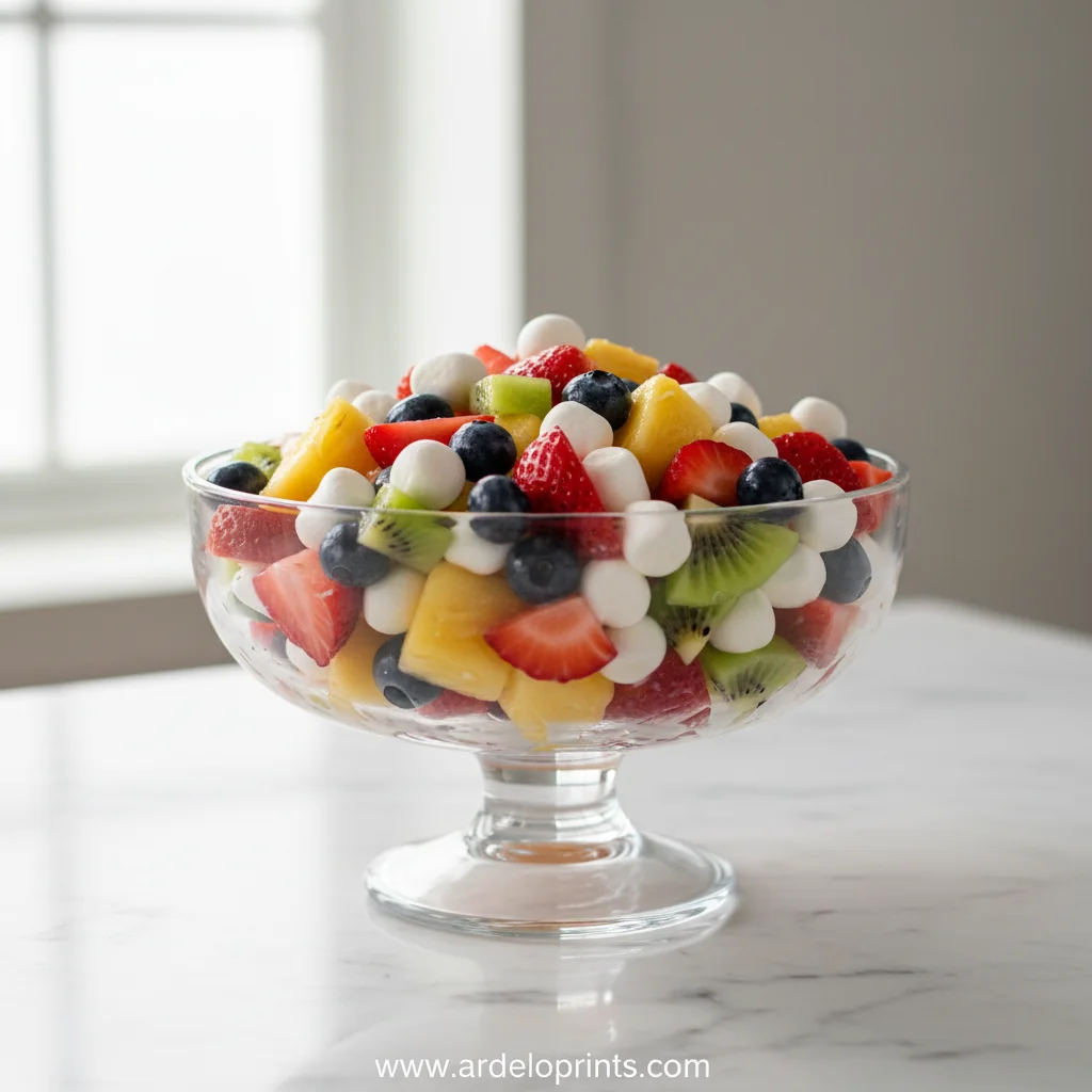Fruit Salad with Sour Cream and Marshmallows