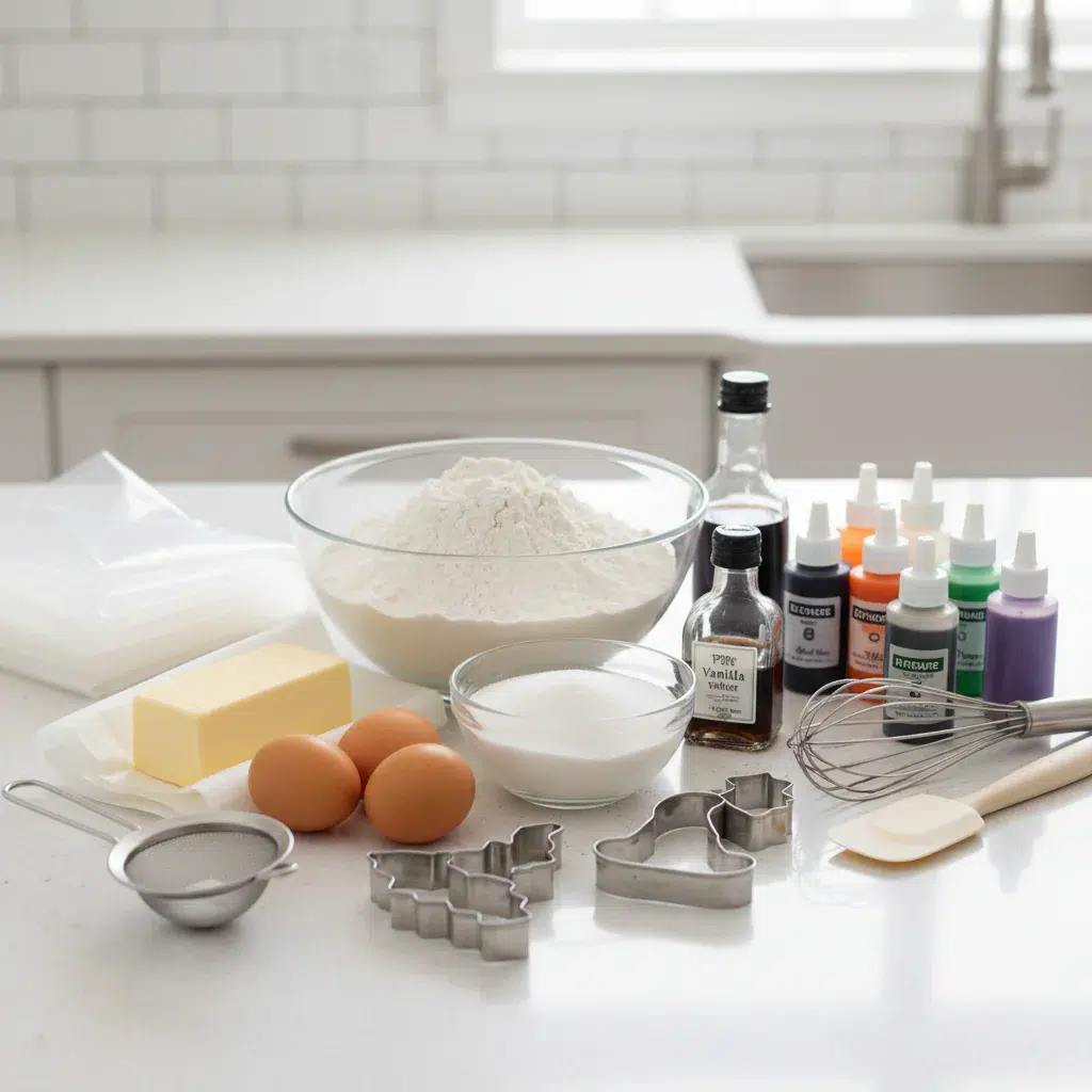 Fun Halloween Cookies Ideas - ingredients preparation