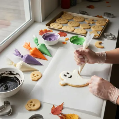 Fun Halloween Cookies Ideas - cooking process