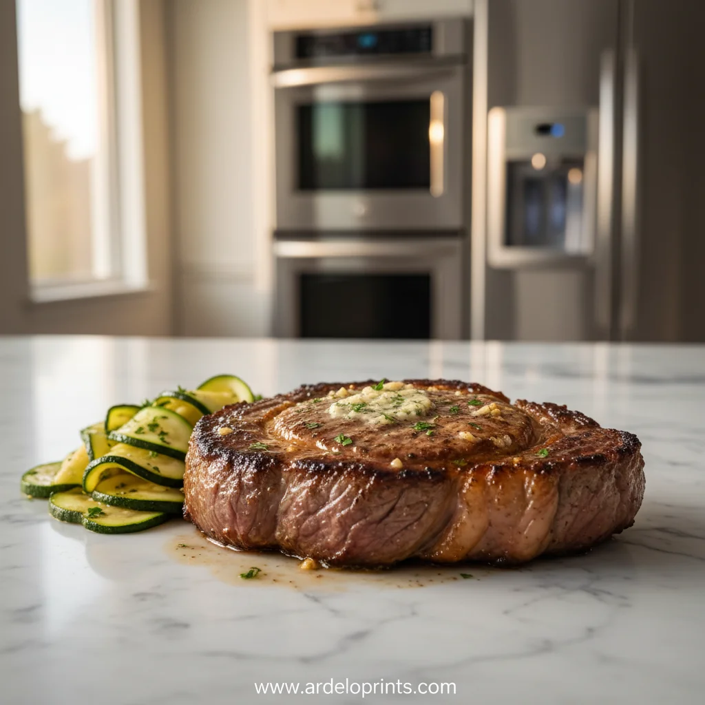 Garlic Butter Steak and Zucchini Delight - feature image