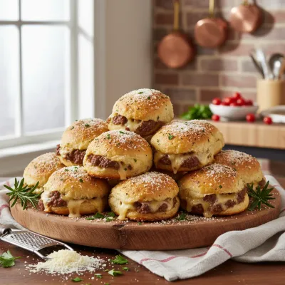 Garlic Parmesan Cheeseburger Bombs