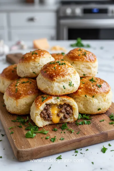 Garlic Parmesan Cheeseburger Bombs
