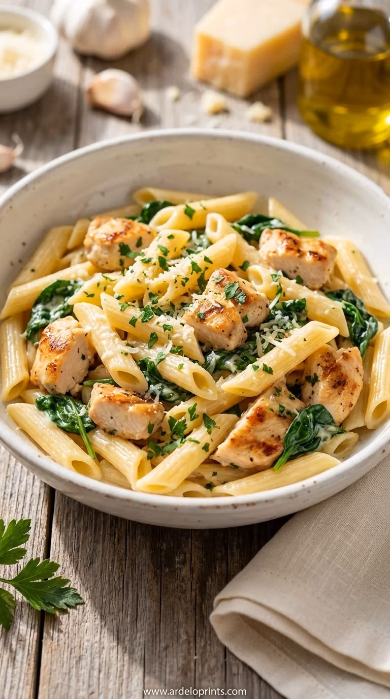 Garlic Parmesan Chicken Pasta: Easy & Healthy - feature image