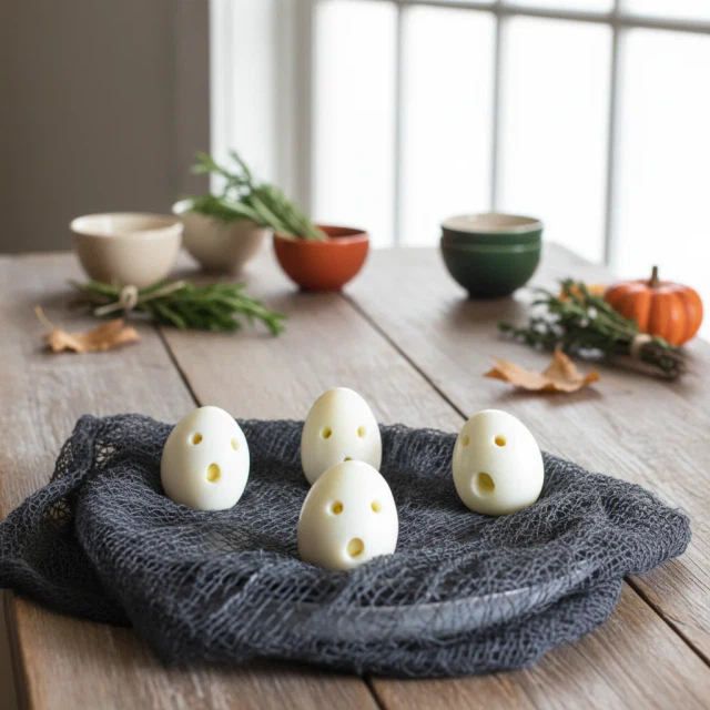 Ghost Hardboiled Eggs Recipe