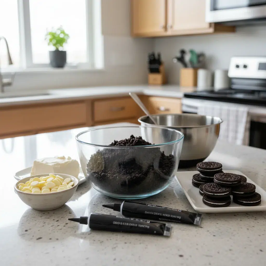 Ghost Oreo Truffles: Spooky Sweet Treat - ingredients preparation