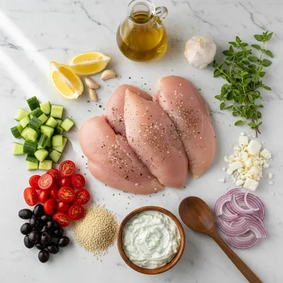 Greek Chicken Bowls – Easy Meal Prep Delight - cooking process